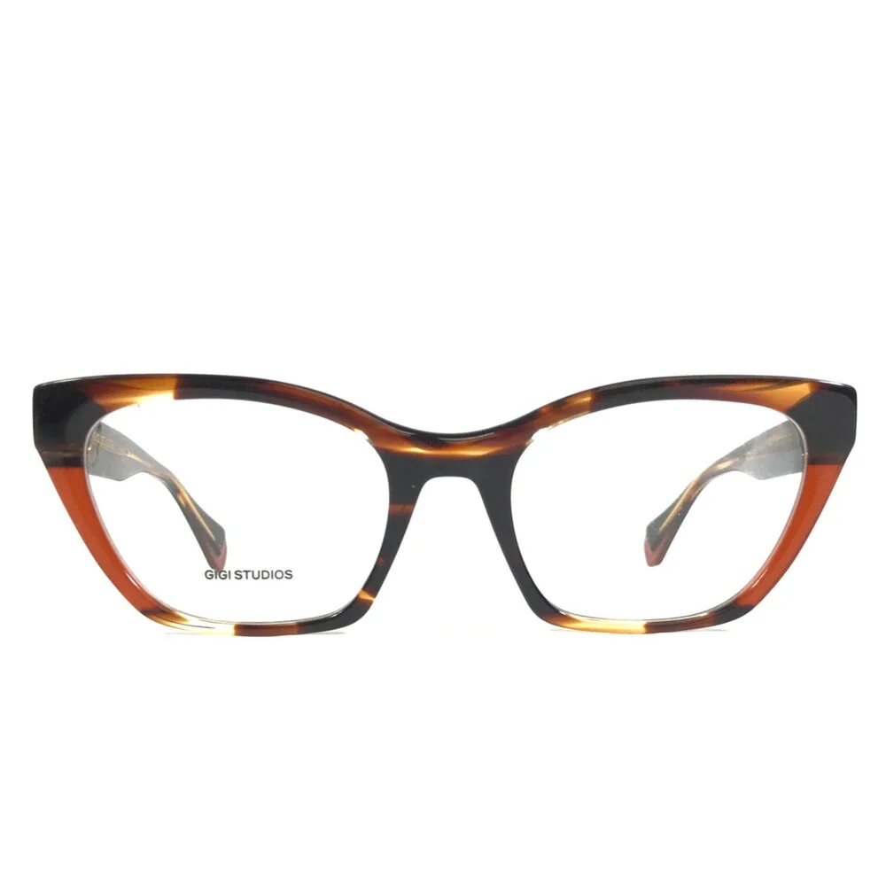 Gigi Studios Eyeglasses Frames ZARA GS1003/020 Brown Tortoise Cat Eye 52-19-140